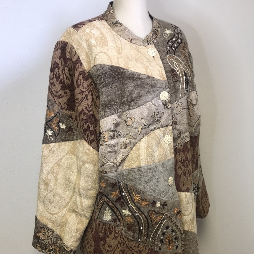 Maggie Barnes Fun Patchwork Jacket - image 1